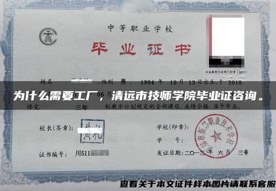 為什么需要工廠 從清遠市技師學院畢業證咨詢看職業教育與產業發展的協同